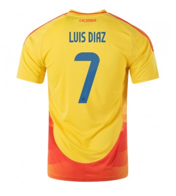 Colombia Luis Diaz #7 Replica Home Stadium Shirt Copa America 2024 Short Sleeve